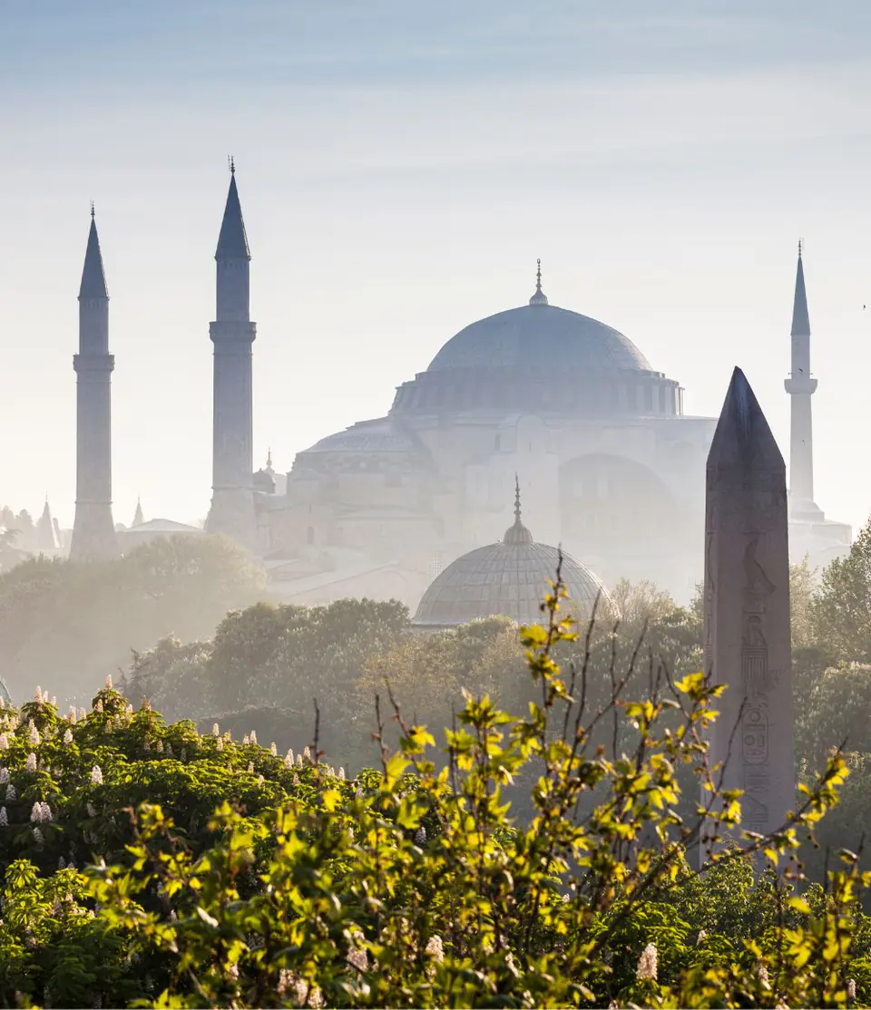 Misty morning over the streets of old Istanbul